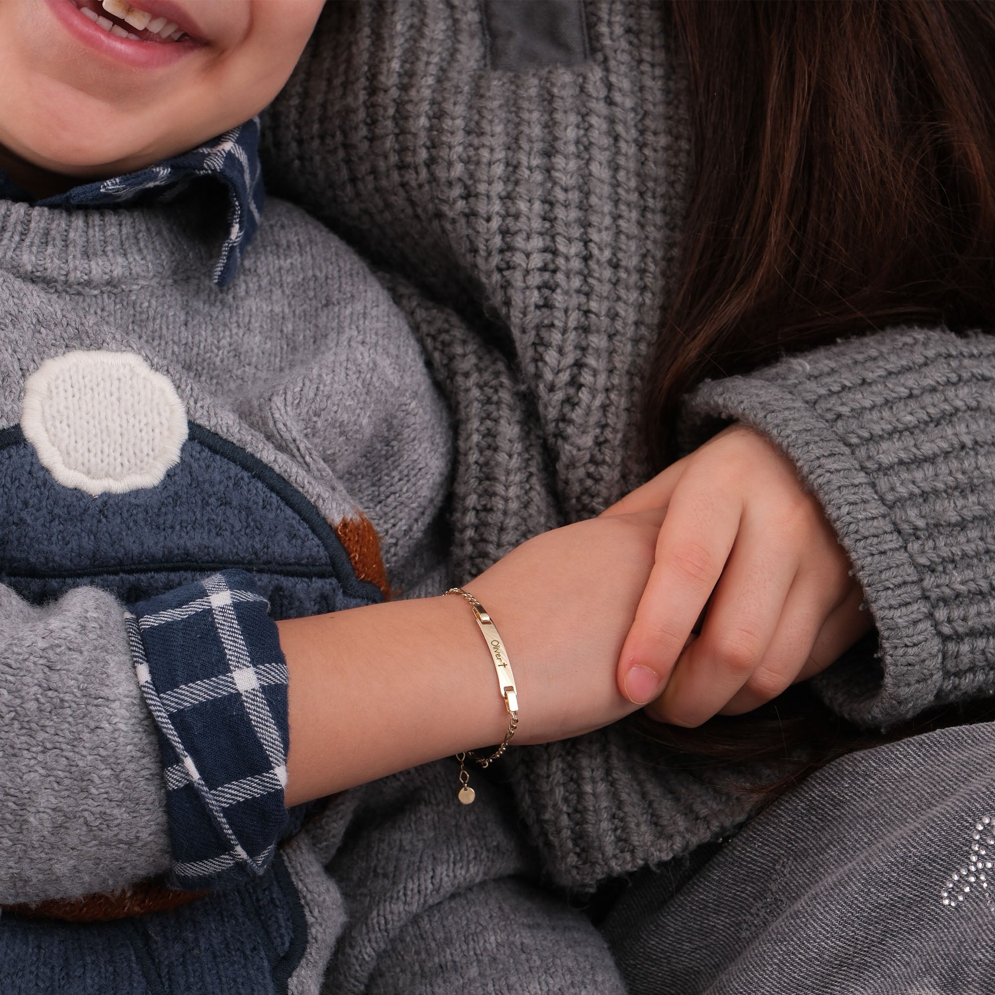 Personalized Bar Bracelet | 14K Solid Gold - Image 2