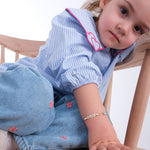 Personalized Footprint Baby Charm Bracelet with Name | 14K Gold Vermeil - Image 5