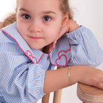 Personalized Footprint Baby Charm Bracelet with Name | 14K Gold Vermeil - Image 7