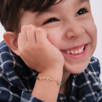 Personalized Footprint Baby Charm Bracelet with Name | 14K Gold Vermeil - Image 8