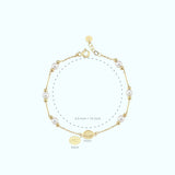 Miraculous Medal Bracelet with Real Pearl | 14K Solid Gold