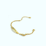 Personalized Baby Name Bracelet With Rainbow | 14K Solid Gold