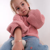 Personalized Baby Name Bracelet With Heart | 14K Solid Gold