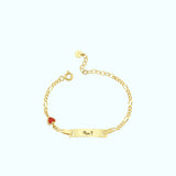 Personalized Baby Name Bracelet With Heart | 14K Solid Gold