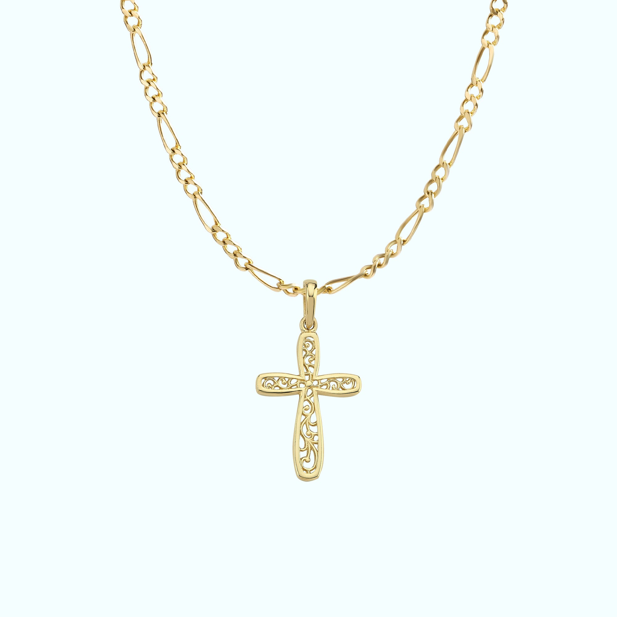Floral Cross Necklace