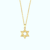 Star of David Necklace | 14K Solid Gold