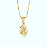 Virgin Mary Medal Necklace | 14K Solid Gold