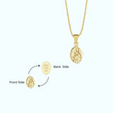 Virgin Mary Medal Necklace | 14K Solid Gold