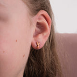 Orange Tiger Cat Stud Earrings | 925 Sterling Silver