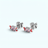 Striped Candy Stud Earrings | 925 Sterling Silver