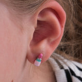 Lipstick Stud Earrings | 925 Sterling Silver