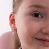 Heart & Bow Dangle Earrings | 925 Sterling Silver