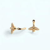 Golden Bee Stud Earrings | 18K Gold Vermeil