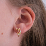 Cat Charm Huggie Earrings | 18K Gold Vermeil