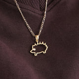 Hedgehog Necklace | 18K Gold Vermeil