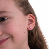 Pink Starfish Stud Earrings | 925 Sterling Silver