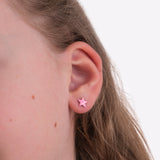 Pink Starfish Stud Earrings | 925 Sterling Silver