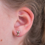 Brown Kitten Stud Earrings | 925 Sterling Silver