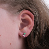 Cherry Stud Earrings | 925 Sterling Silver