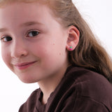 Pink Cherry Stud Earrings | 925 Sterling Silver