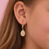 Saint Medal Earrings
