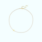 Pearl Cross Necklace | 18K Gold Vermeil