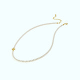 Pearl Cross Necklace | 18K Gold Vermeil