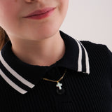 White Opal Cross Necklace | 14K Solid Gold